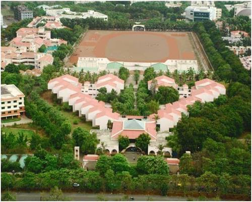 Aerial view of the Vidya Pratishthan campus